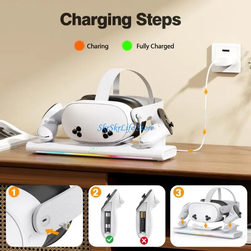 

E65E Gaming Device 3 Charging Stand With 3600mAh Energy Capacity And Intelligent Current Control Technology