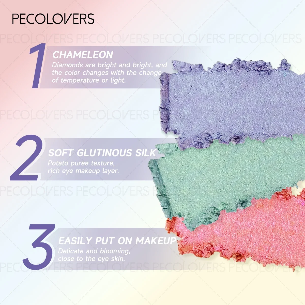1PC メタリックブリンクアイシャドウクリーム、超光沢、明るいカメレオン効果、パール偏光、完璧なクリスマスメイクを作成します。