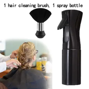 2-Piece Set Professional Hair Salon Tools Spray Bottle Hair Cleaning Brush Styling Accessories for Barbershop