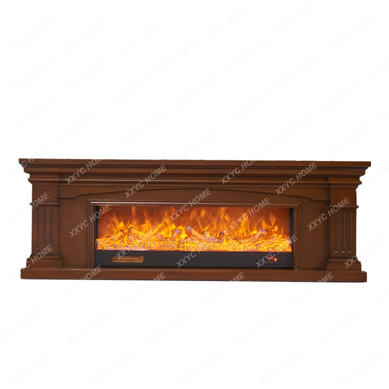 2 M Fireplace TV Cabinet  Decorative Cabinet Background Wall Fireplace Core Simulation Fire Nordic Modern Fireplace Rack