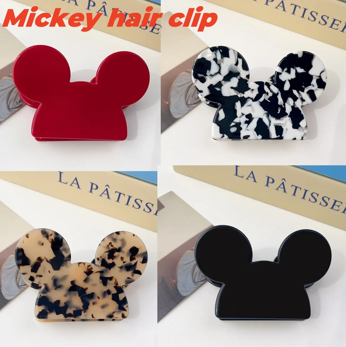 

Disney Mickey hair clip female scratching back head hair shark clip accessories cartoon anime girl accessoires korean lady