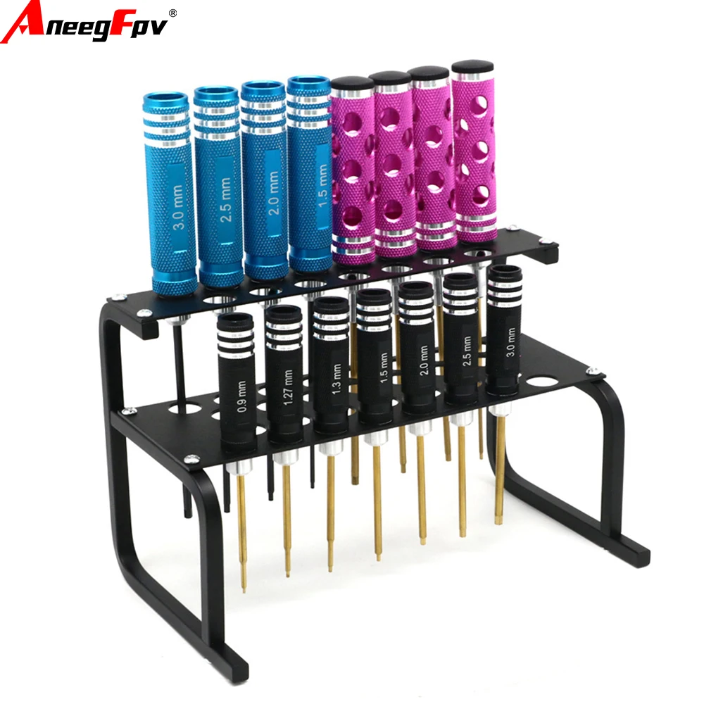 ชั้นวางเก็บไขควง 30 ช่อง สำหรับไขควงหัวหกเหลี่ยมและไขควงหัวแฉก สำหรับชุดเครื่องมือ RC - โซลูชั่นการจัดการเครื่องมือ (ไม่รวมเครื่องมือ)