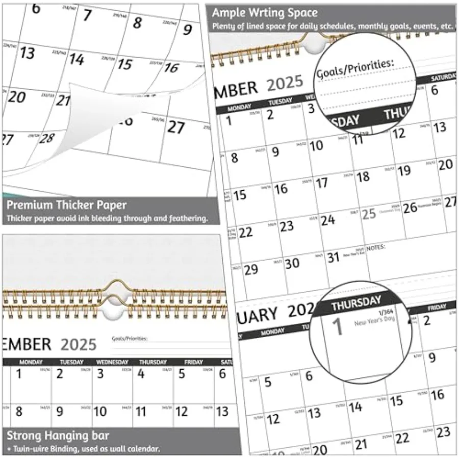 20252026 تقويم الحائط 3 أشهر التقويم 20252026 عمودي يوليو 2025 سبتمبر 2026 3 أشهر تقويم الحائط 11x26 في افتتاح 2025 التقويم #5