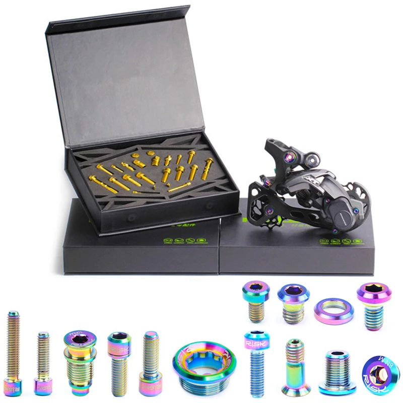 

Titanium Alloy Bike Bolt Set M7000 M8000 Fixing Screws Complete Kit for Universal Mountain Bikes Durable Lightweight