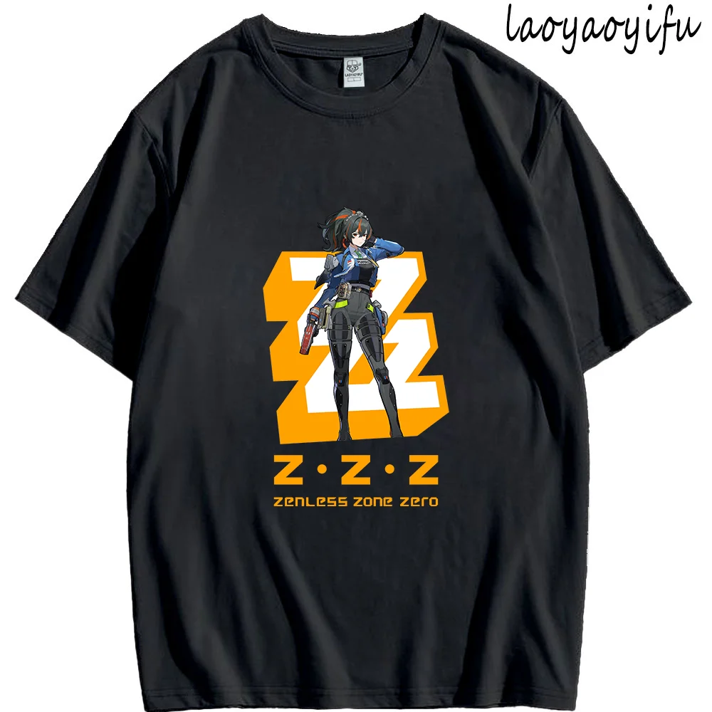 Zenless منطقة صفر لعبة دور تي شيرت الرجال النساء القطن المحملة التحقيق الإجرامي تشو يوان تشينغ يي طباعة بلايز الجرافيك تي شيرت