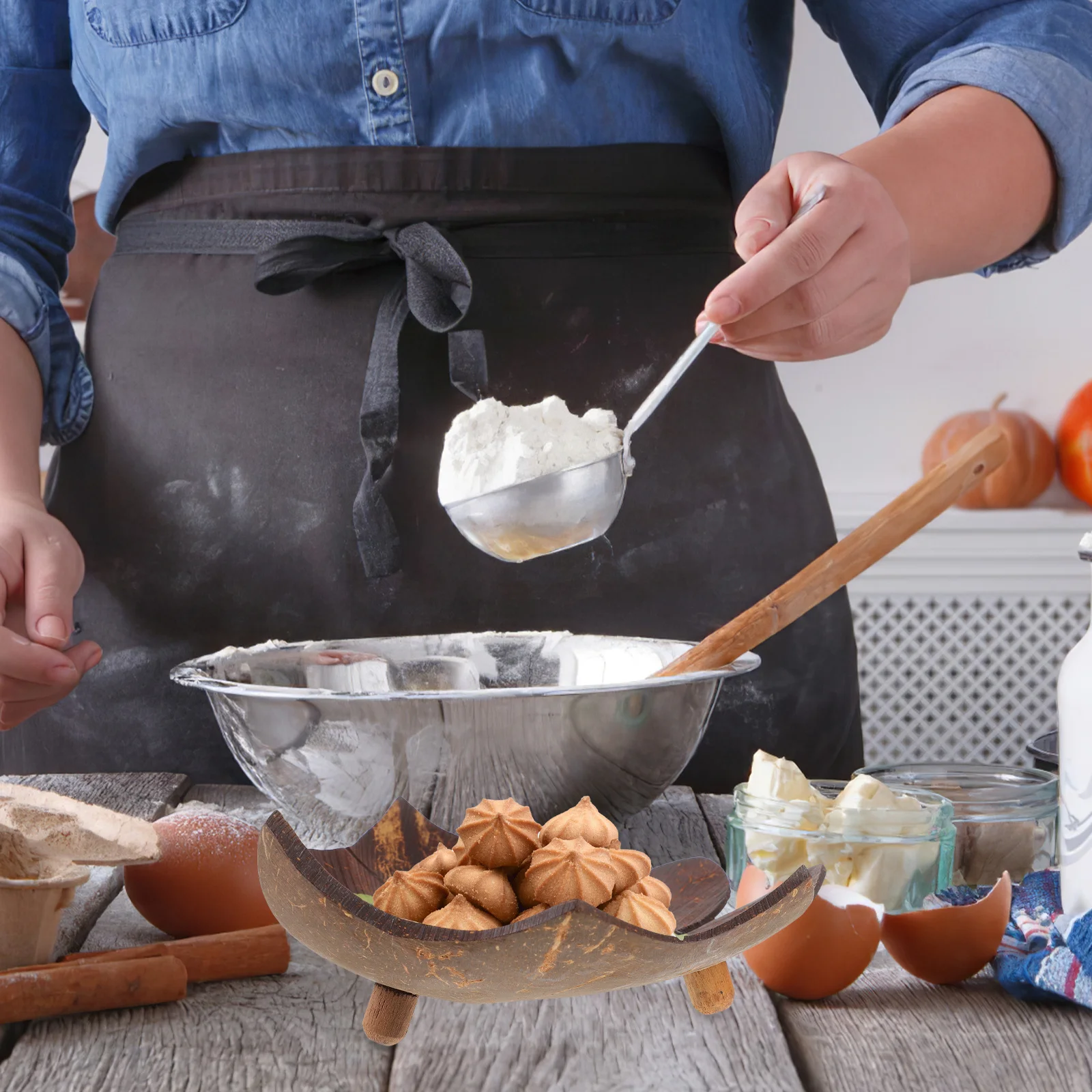 

1pc Coconut Shell Bowl Natural Storage Bowl For Candy Nuts Keys Soap Home Decor Coconut Storage Plate Kitchen Bar Accessory