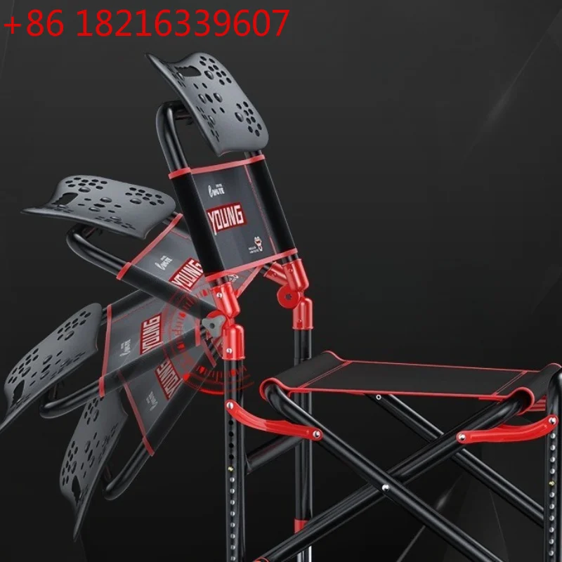 YAO Multi-functional Portable Foldable Fishing Chair Outdoor Thickened Alloy Adjusted Lifting Height Fishing Chairs Tackle Suppl