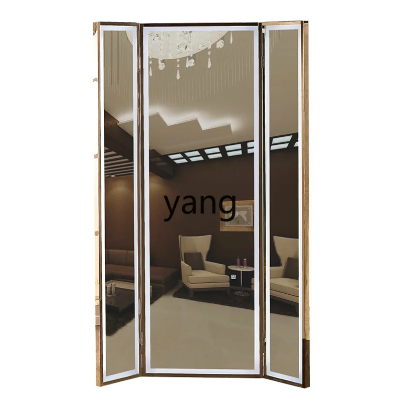 LMMbarber shop mirror table touch mirror hair salon floor-to-ceiling hair cutting mirror for dyeing and ironing 4