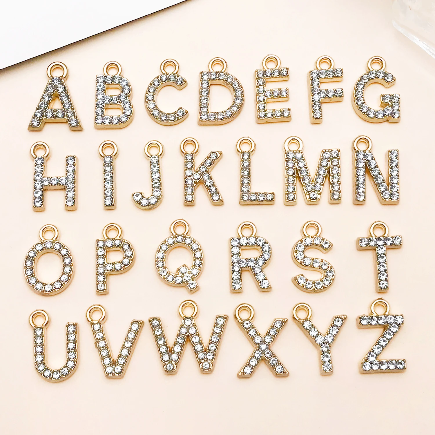 10/26pcs Alloy A-Z Letter Pendants Women's Necklace Making, Can Be Used for DIY Bracelet, Necklace, Decorative Accessory Making