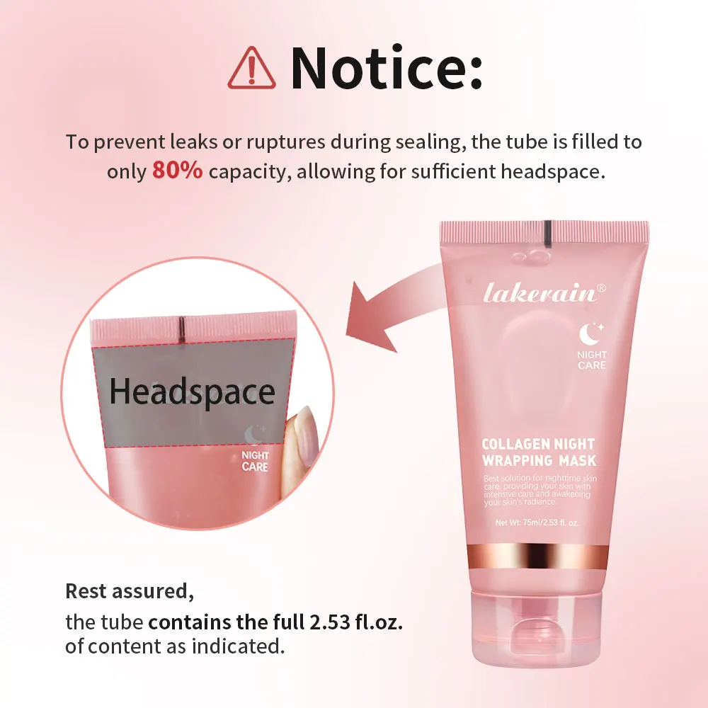 Lakerain Elasticity Hydration Care Reduces Sagging & Dullness Hydrolyzed Collagen For Glowing Skin Collagen Night Wrapping Mask