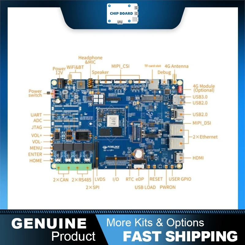 Forlinx T527N UP4 Allwinner Cortex-A55 Development Board, Octa Core Embedded Computing Platform