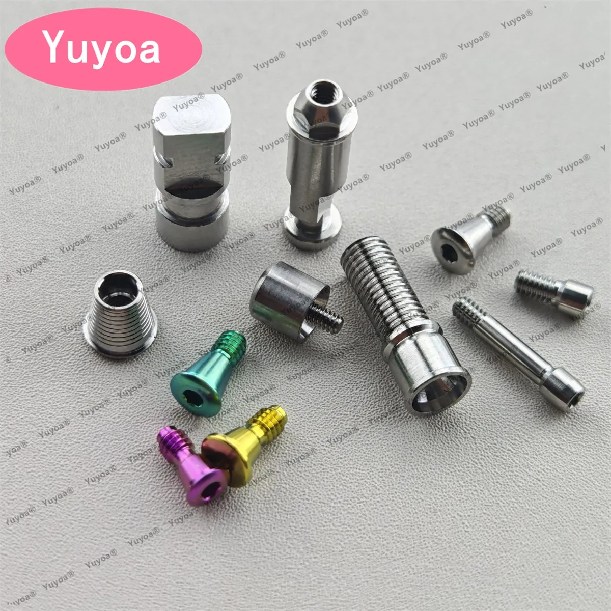 20pcs Dental Implant Bridge /Cover/Central Screw Analog Plaster Ti-base Multi Unit Abutment for Oss/Den/Straumann ItI/Nobel/Adin