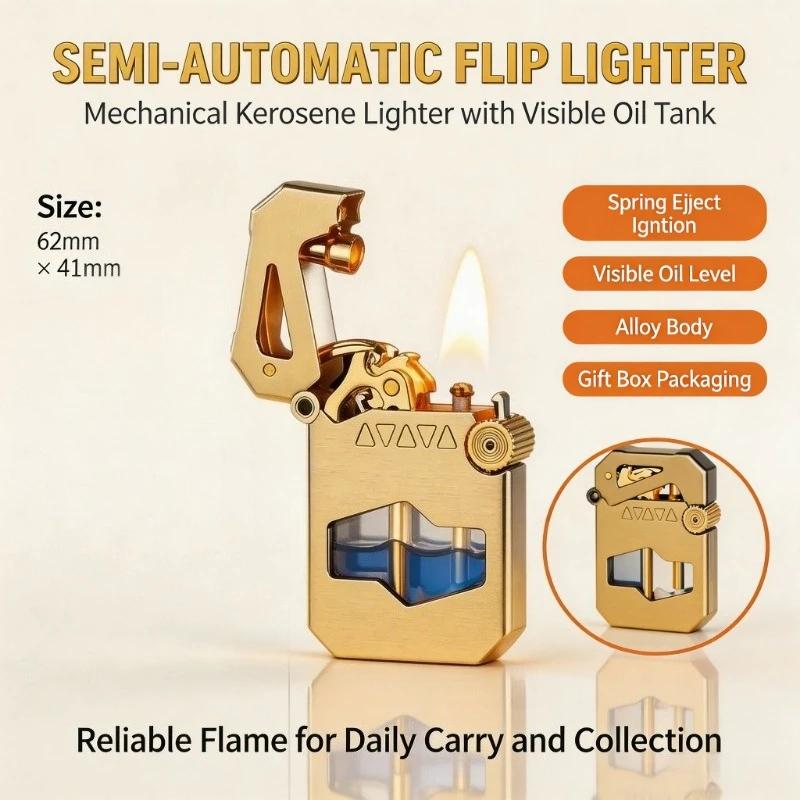 Honest Metal Mecha Play Lighter, Rocket Appearance with Transparent Fuel Tank, Collectible Smoking Gadget for Wholesale
