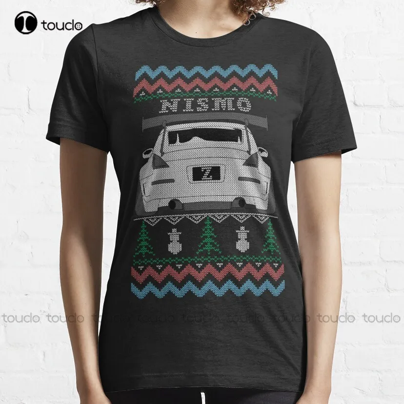 Ugly Sweater Christmas Nismo 350Z Z33 (White) Classic T-Shirt Vintage Tees For Women Custom Aldult Teen Unisex Xs-5Xl Cotton New