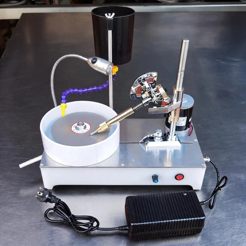 Gemstone Grinding Faceting Machine Polished Jewelry Polisher Flat Grinder Lapidary Machine 2800Rpm 120W