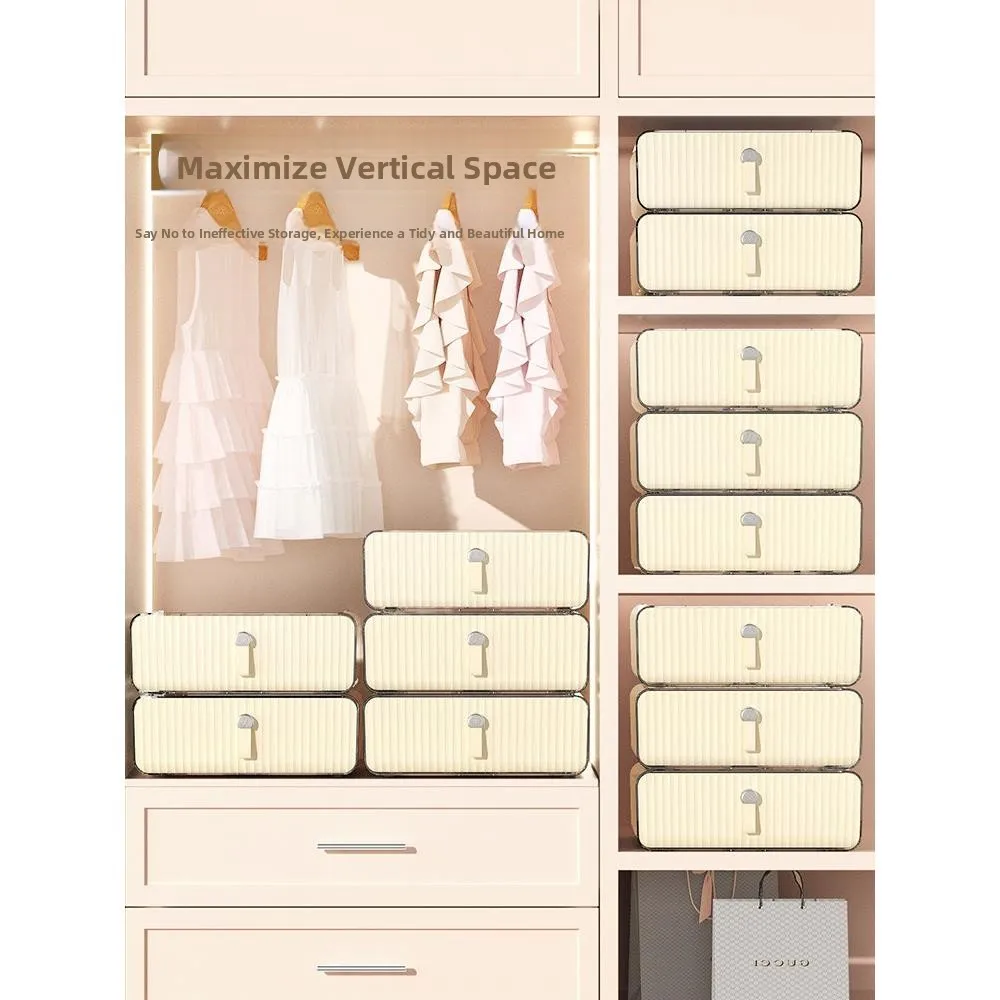 Three-In-One Drawer Type Storage Box for Underwear Socks And Bra Home Use Personal Clothes Bra Organizer Box