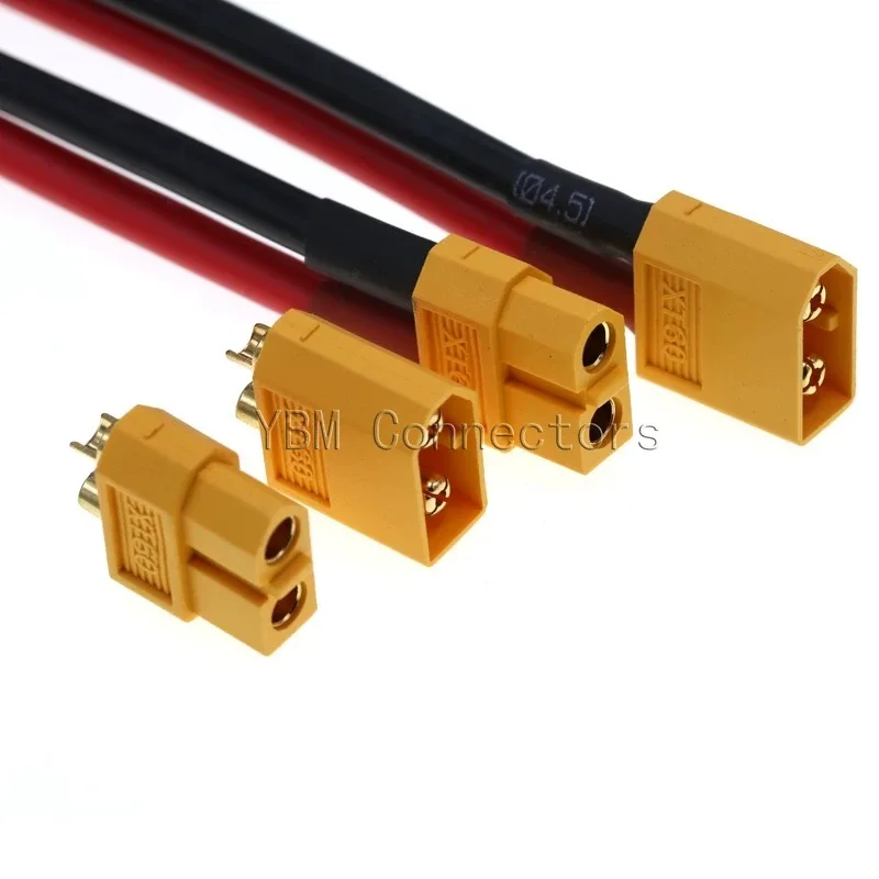 XT60 شاحن بطارية ليثيوم التوصيل نموذج الطائرات ذكر أنثى موصل تيار عالي مع سلك 10/20 سنتيمتر سلك السيليكون 12AWG #6