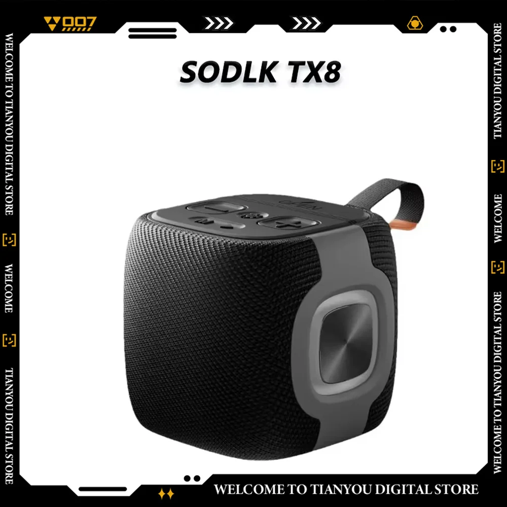 SODLK TX8 High Fidelity Speaker Popular Wireless Bluetooth 3D Surround Sound Outdoor Portable Loudspeaker Box Christmas Gifts