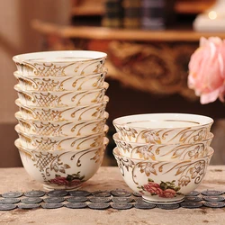 European style ceramic bowl rice bowl Korean style ceramic bowl set high-grade tableware set bone china bowl