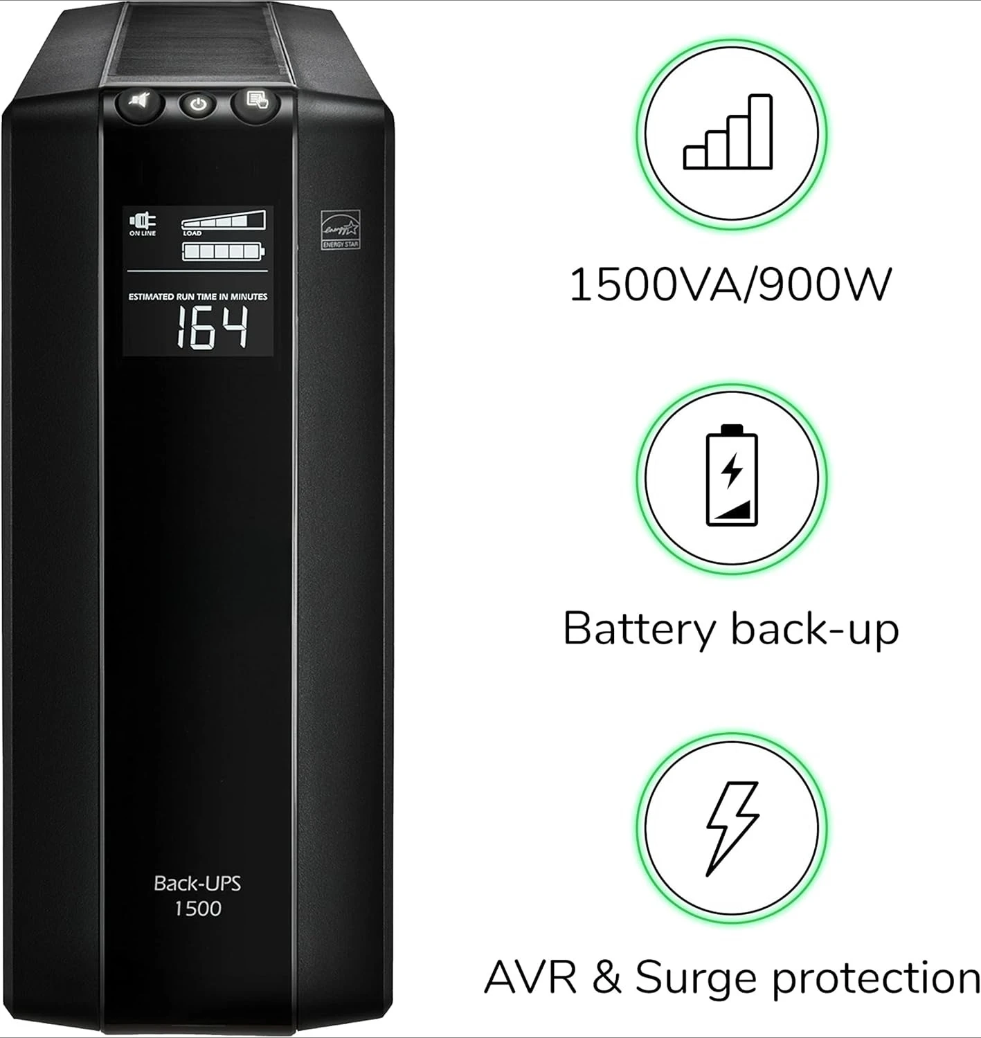 UPS 1500VA UPS بطارية احتياطية وواقي من زيادة التيار، BX1500M مزود طاقة البطارية الاحتياطية، AVR، مبيعات المصنع مباشرة
