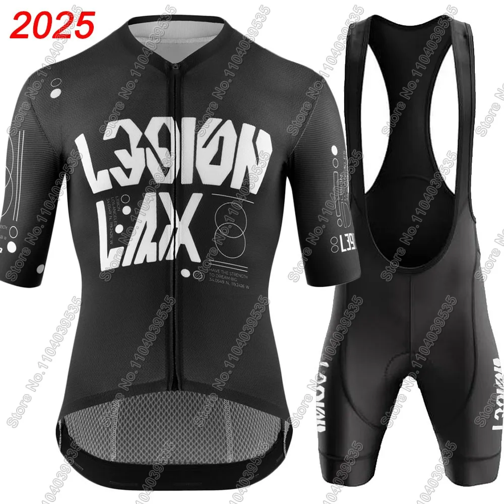 L39ION of Los Angeles 2025 Team Cycling Jersey Set Men Summer Clothing Short Sleeve Road Bike Shirts Suit MTB Shorts Wear Ropa