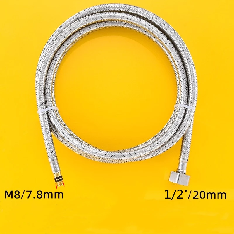 M8 Small Caliber Inlet Pipe Kitchen Basin Faucet Hose Accessories Explosion-proof Hot And Cold Stainless Steel Water Pipe