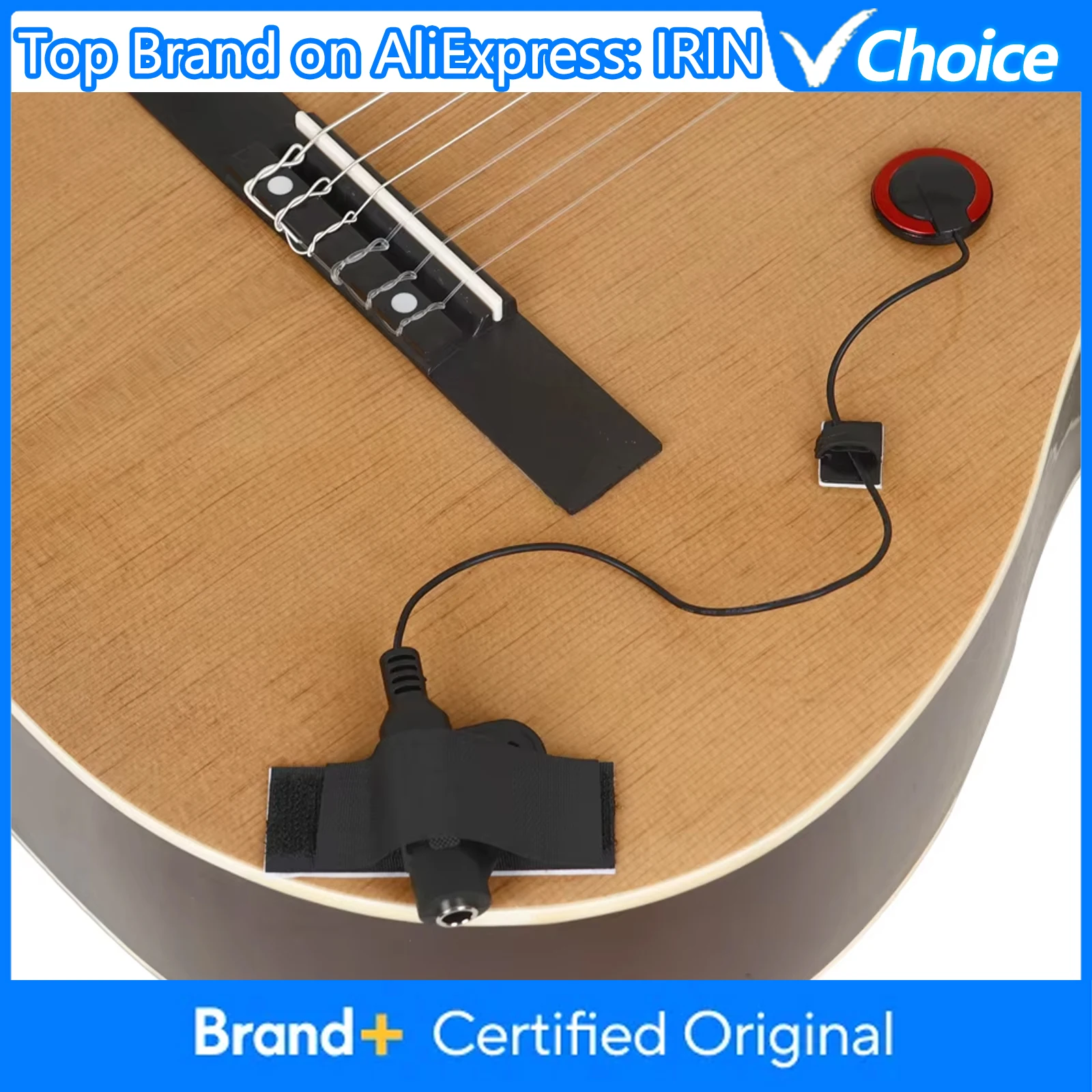 IRIN Guitar Pickup 6.35mm Professional Piezo Contact Microphone Pickup For Violin Banjo Mandolin Ukulele Guitar Accessories Part