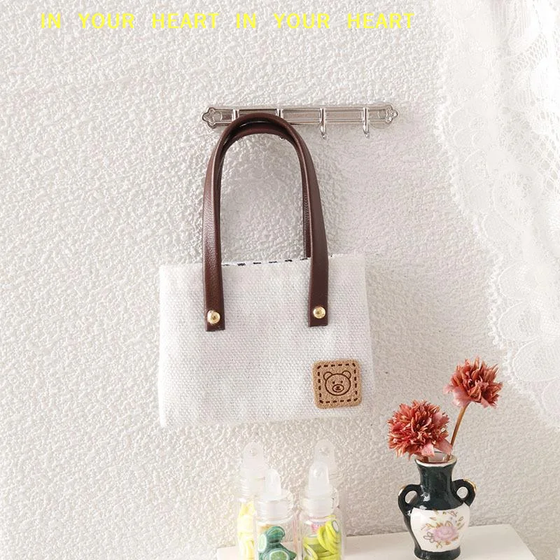 

Миниатюрная имитационная холщовая сумка для кукольного домика, аксессуары для кукольной одежды, декор для микросцен, игрушки для ролевых игр