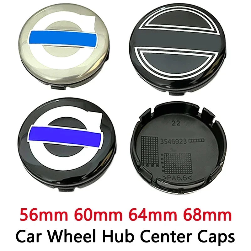 4pcs 68mm 64mm 60mm 56mm Car Wheel Hub Center Caps S40 S60 S70 S80 S90 V40 V50 V60 V70 V90 XC40 XC60 XC70 XC90 Badge Logo Emblem