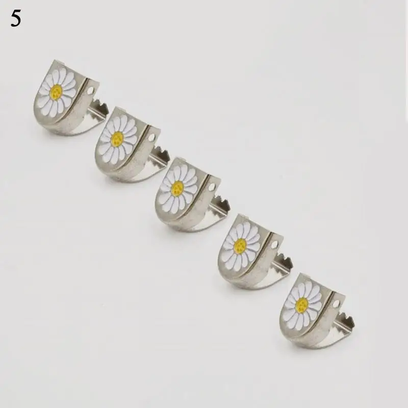 Daisy Push Button Shoelace Buckle Diamond Metal Push Button Shoes Lock Buckle For Flats Shoelace Lock DIY Sneaker Lock 5pcs/set