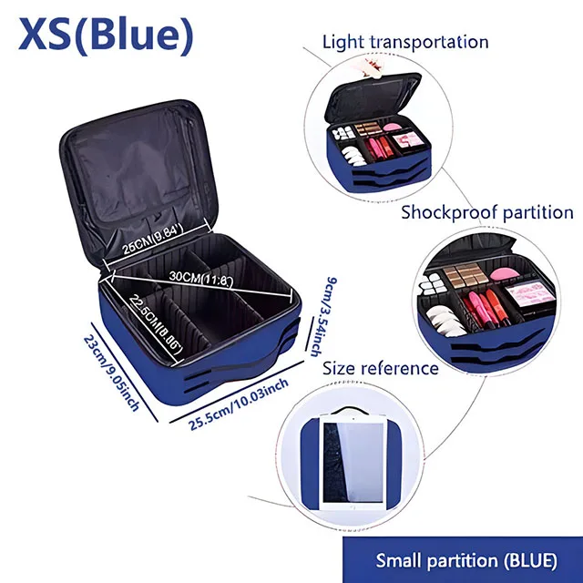 Professionele make-up case vrouwelijke reizen grote capaciteit schoonheid nagel toolbox cosmetische organisator koffers voor make-up opbergdozen