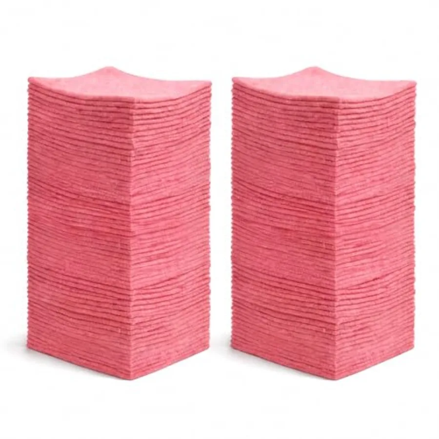 

Angel-in-Armor Red 14x14 Lint-Free Cotton Shop Towels 500-Unit Box Durable Cleaning Rags for Auto Garage Industrial and Commerc