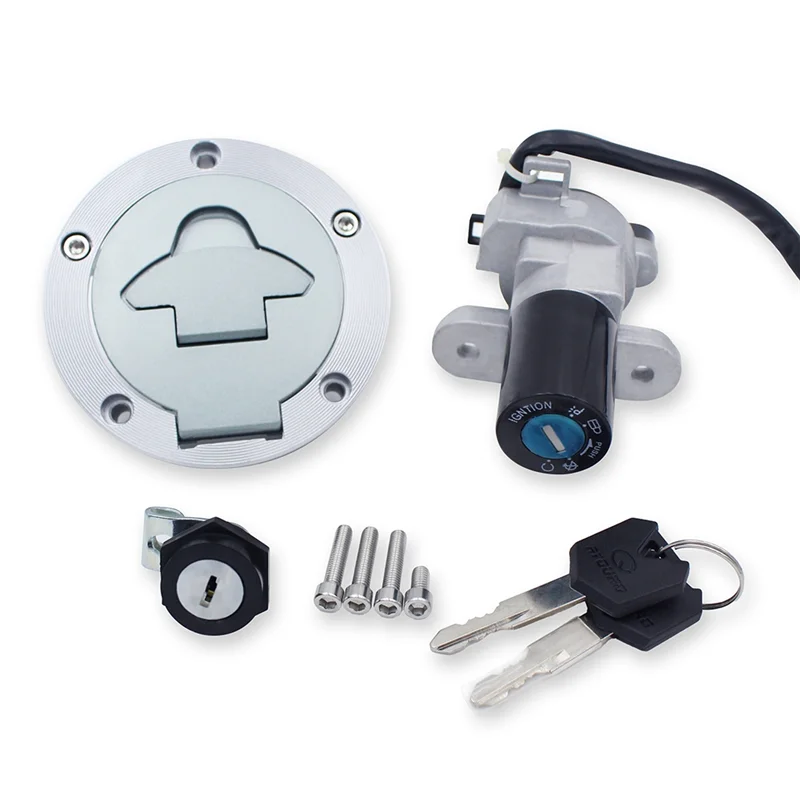 

A96E-Motorcycle Ignition Switch Lock Seat Lock GAS Fuel Tunk Cap Lock With Key Set For MV AGUSTA F4 1000 2006-2007