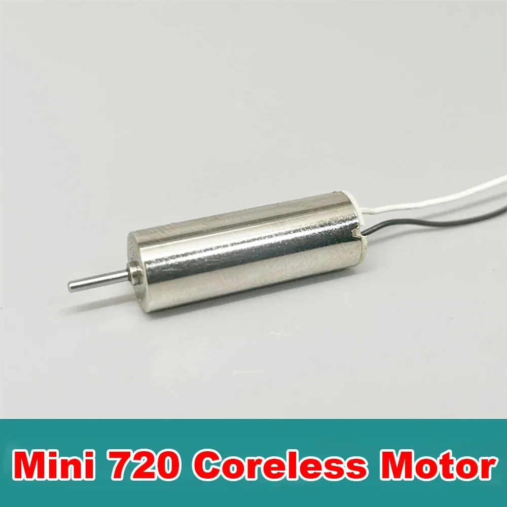 Mini 720 Coreless Motor DC 3V-3.7V 41000RPM High Speed Strong Magnetic Micro 7mm*20mm NdFeB Colress Motor Model Airplane Drone