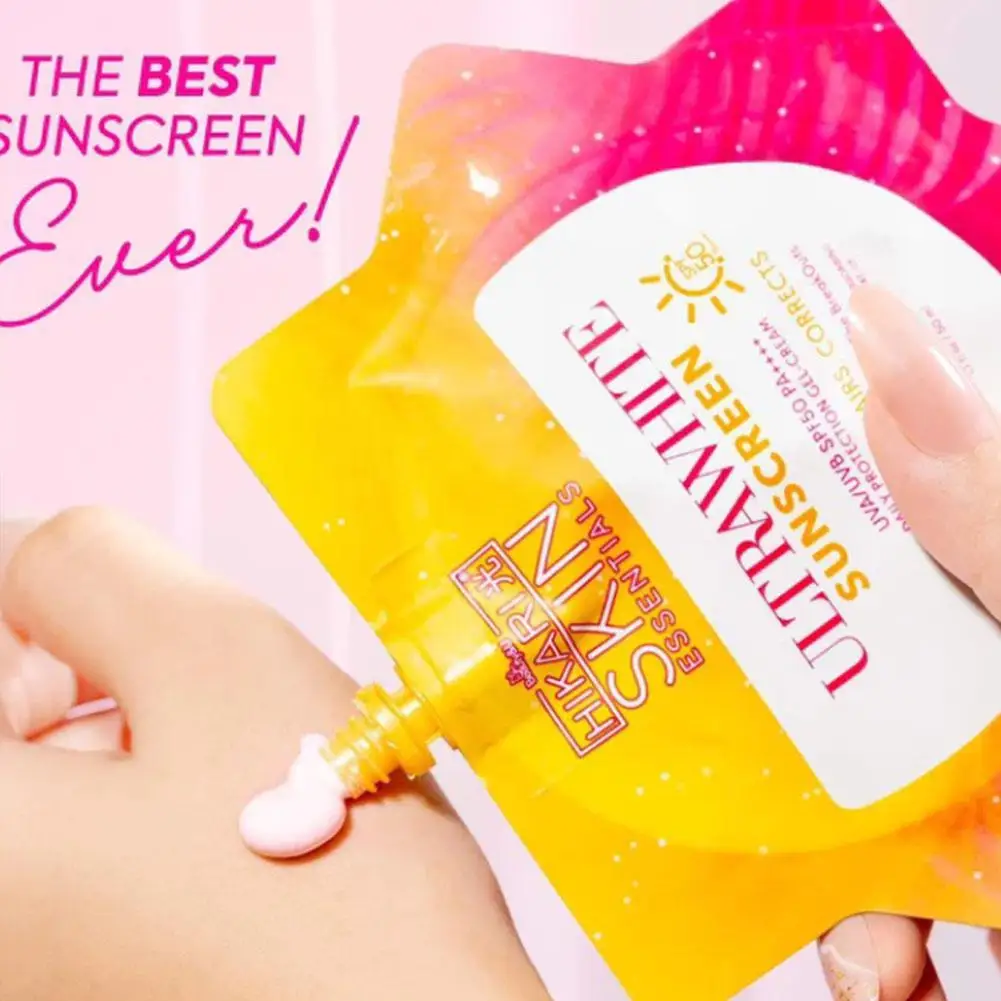 Whitening Sunscreen 50ML SPF50+ - All Skin Types Suitable Easy To Apply Brightening Oil-Free Lightweight Daily Sun Protection