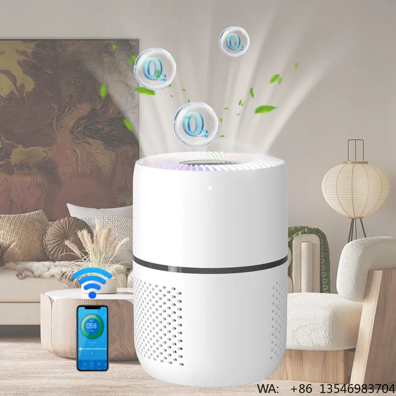 OEM ODM Portable Air Cleaner Activated Charcoal Mini Smart Bedroom Desktop Household Air Purifier for Home Office Use Wholesale
