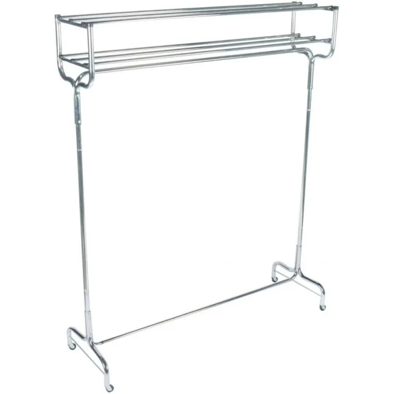 

2026 New：King 1074-48 48 Portable Valet Double Coat/Hat Rack with Casters