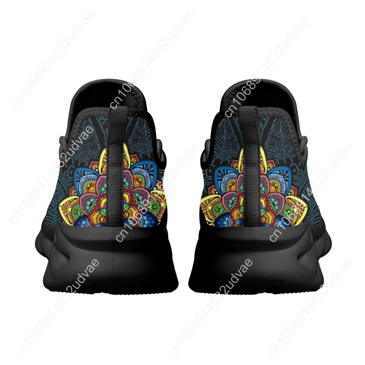 2023 Trendy Mesh Sneakers Vintage Mandala Owl Design Women's Platform Shoes Height Increaing Platform Footwear Gifts