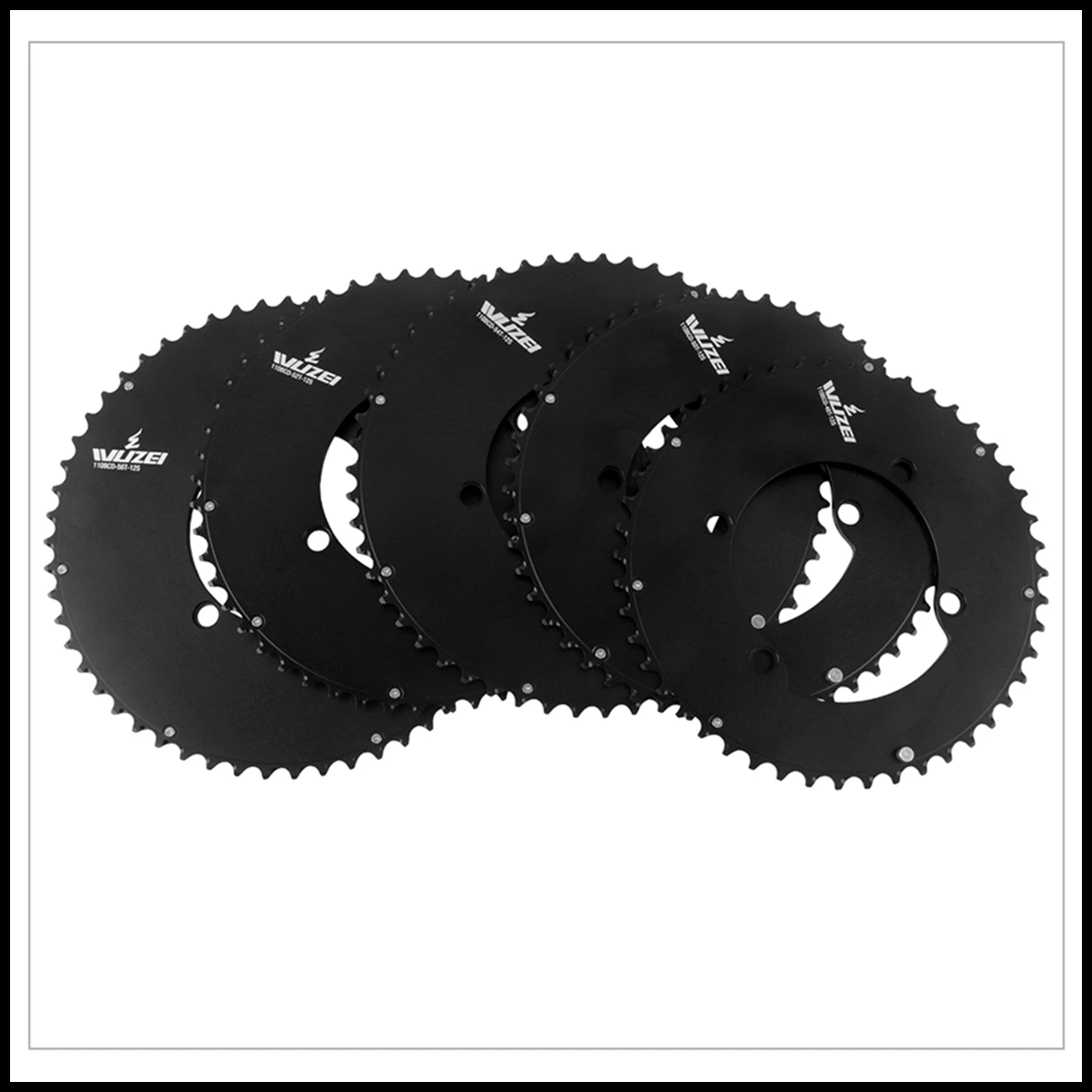 WUZEI 110BCD Rennrad Doppelkettenblatt 2x 10 11 12 Gang Fahrradkettenblatt für Shimano 105 5800 6800 DA9000 58/44T 56/42T – Detail 28