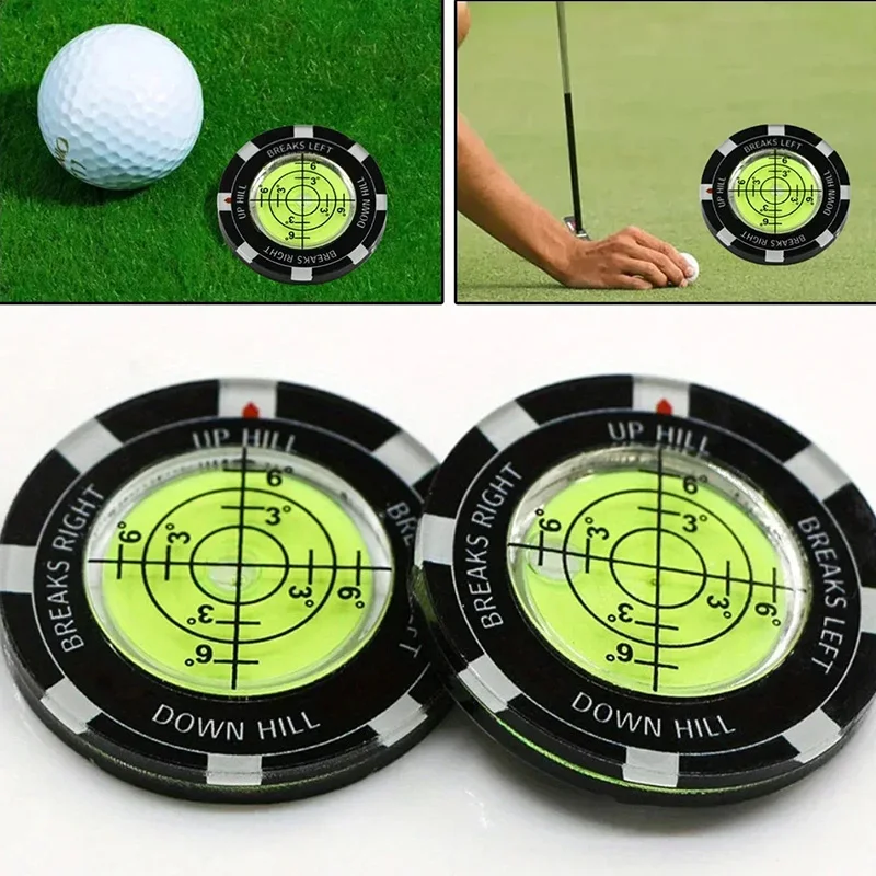 عالية الدقة جولة الأخضر قارئ الغولف وضع المعونة المنحدر القارئ 1 قطعة جولف قذفة الكرة علامة