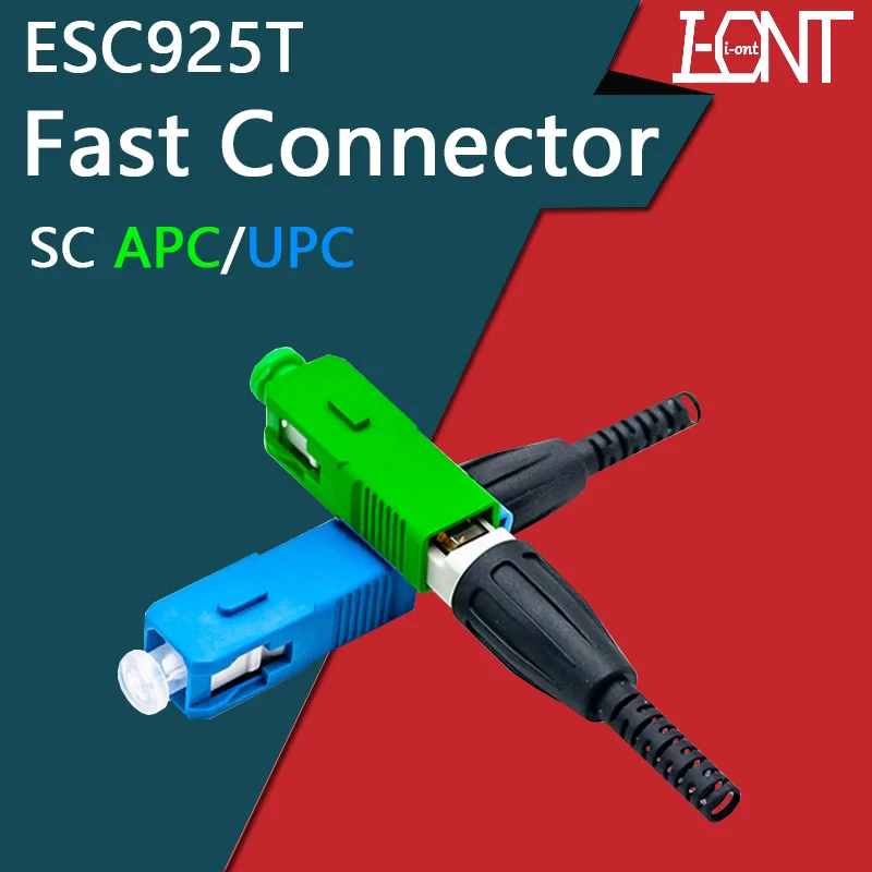 

100pcs/lot ESC925T SC APC/UPC Fast Connector Single-Mode SC APC Optical Fiber Quick Connector SC Embedded Type