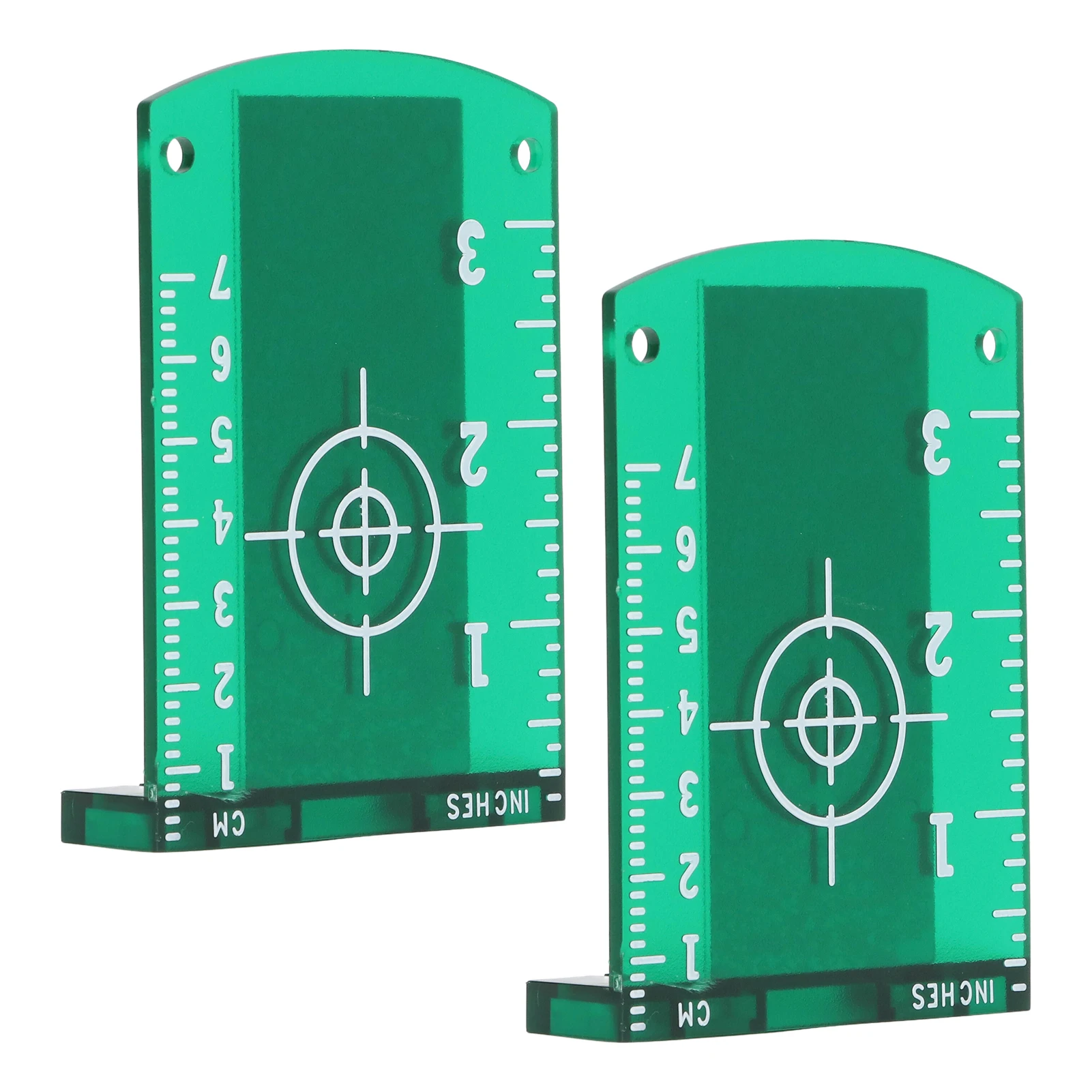 2 stuks magnetische laserwaterpasdoelplaat reflecterende uitlijnkaart ABS vloerlaserdoelbord voor straalmeetinstrument