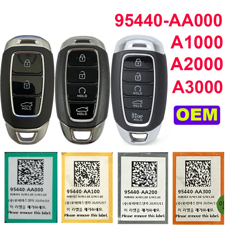 95440-AA000 AA200 AA100 95440-AA300 Genuine Smart Remote Key Fob for Hyundai Avante Elantra 2021 2022 Original Proximity Key