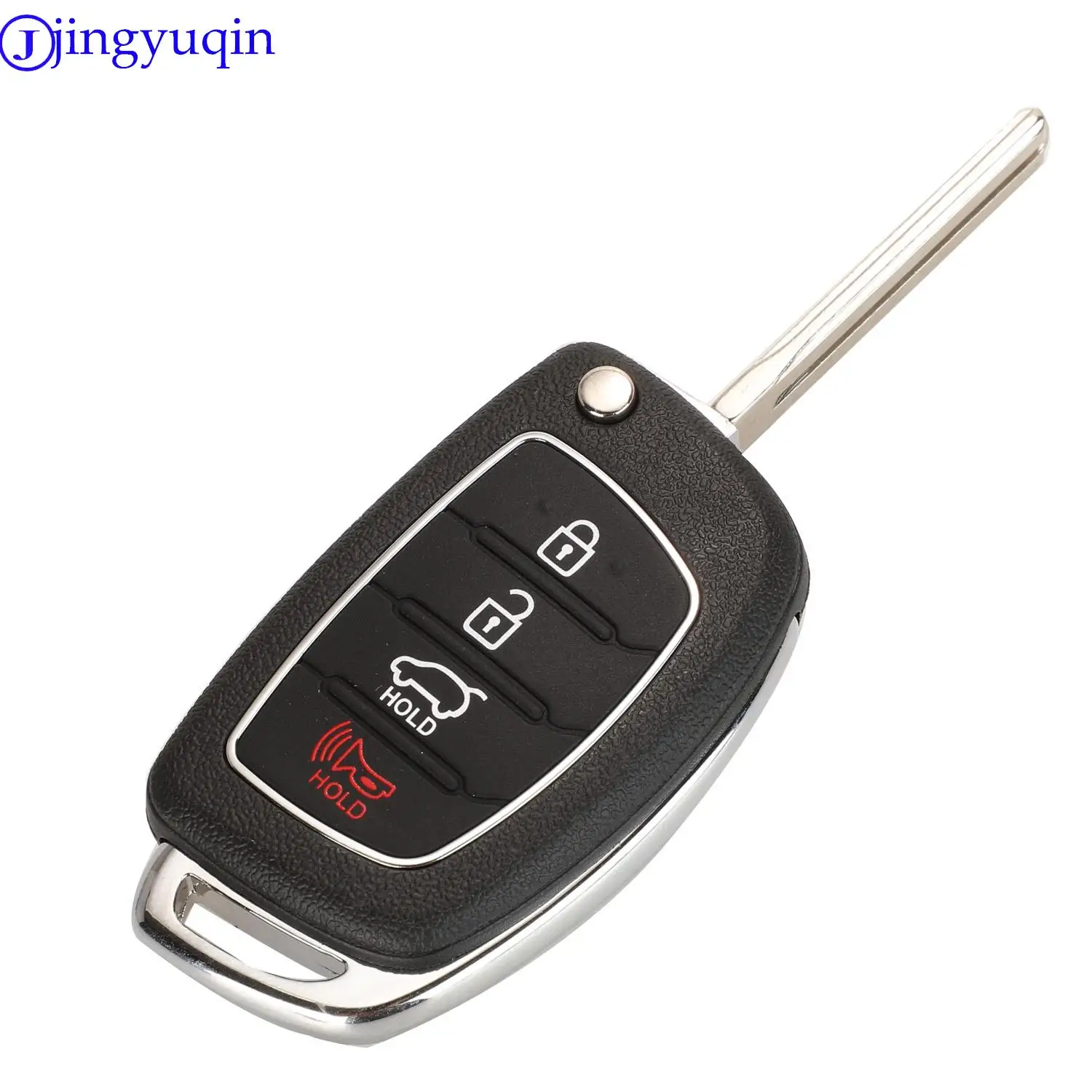 jingyuqin 3 Button Car Key Shell Hy20 Remote Key Uncut Blade Fob Shell For Hyundai Hb20 Ix35 Ix45 Elantra Santa Fe New Verna