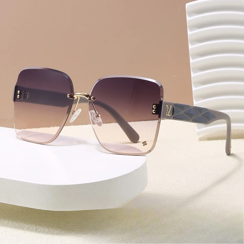 Women's 2025 Rimless Edge Sunglasses - Stylish UV Protection, Trendy & Chic, Polarized Lenses for Fashion