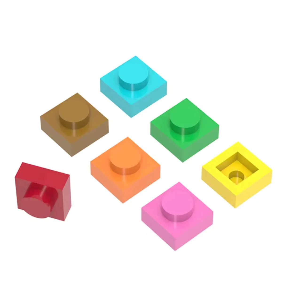 

585Pcs1x1 Short 1-Hole Building Blocks Classic Base Partscompatible with Bricks Children Toys Assembly 100g