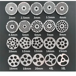 ミキサー用肉挽き肉プレート、食品チョッパー、研磨鋼ナイフ、3-18mm、 #12、2個