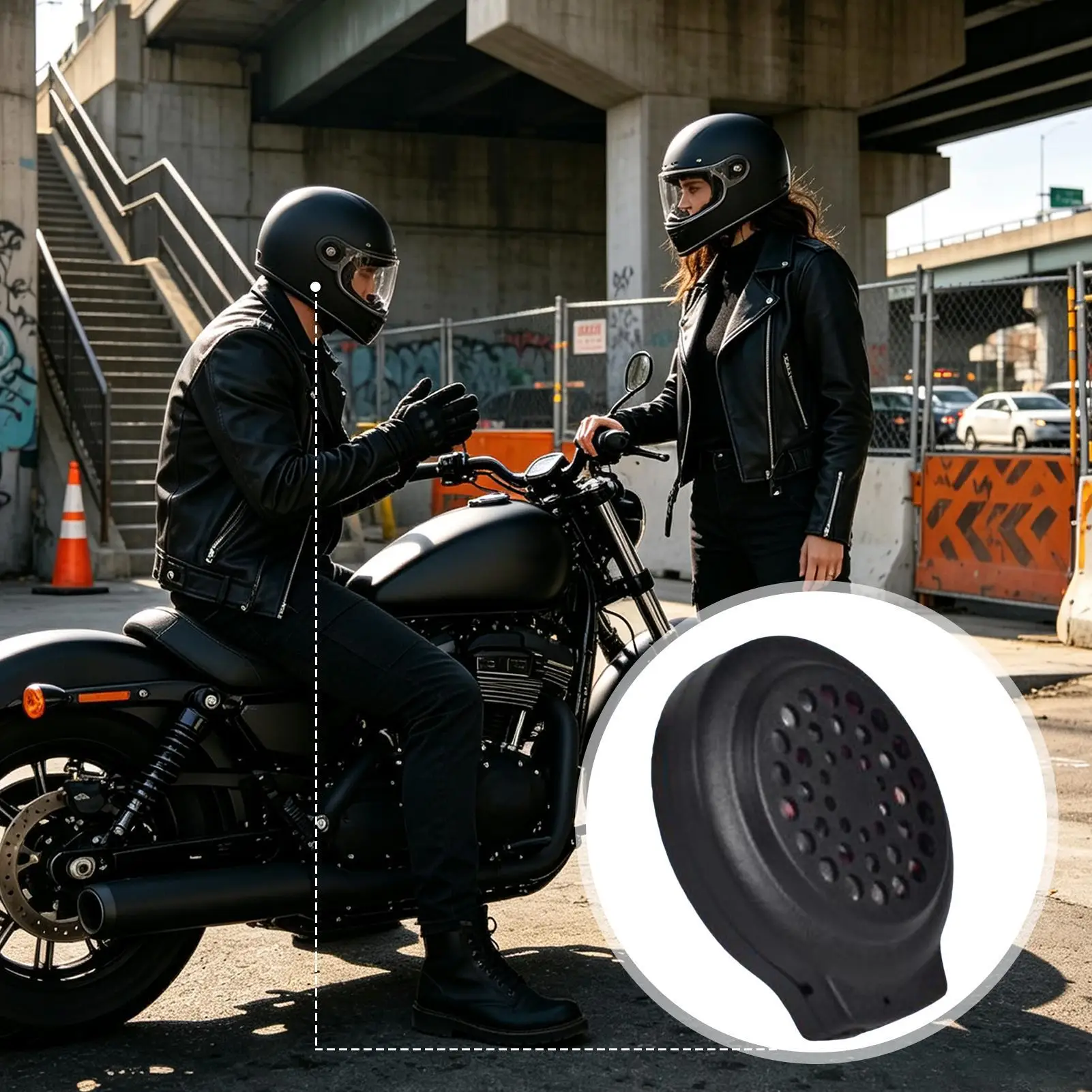 Motorcycle Helmet Headphones Wireless Noise-Canceling Motorbike Riding Helmet Headset For Women Men Riders Professionals Long