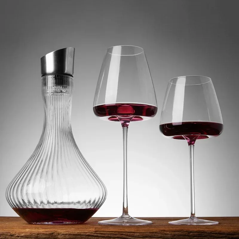 2pcs High-end Goblet Red Wine Glass Cup Kitchen Tools Water Grap Champagne Glasses Bordeaux Burgundy Wedding Square Party Gift