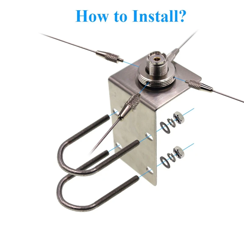 Antena Bracket Terra Redical para rádio móvel, estação base A, durável, RE-05, 10-1300MHz, SO239-SO239